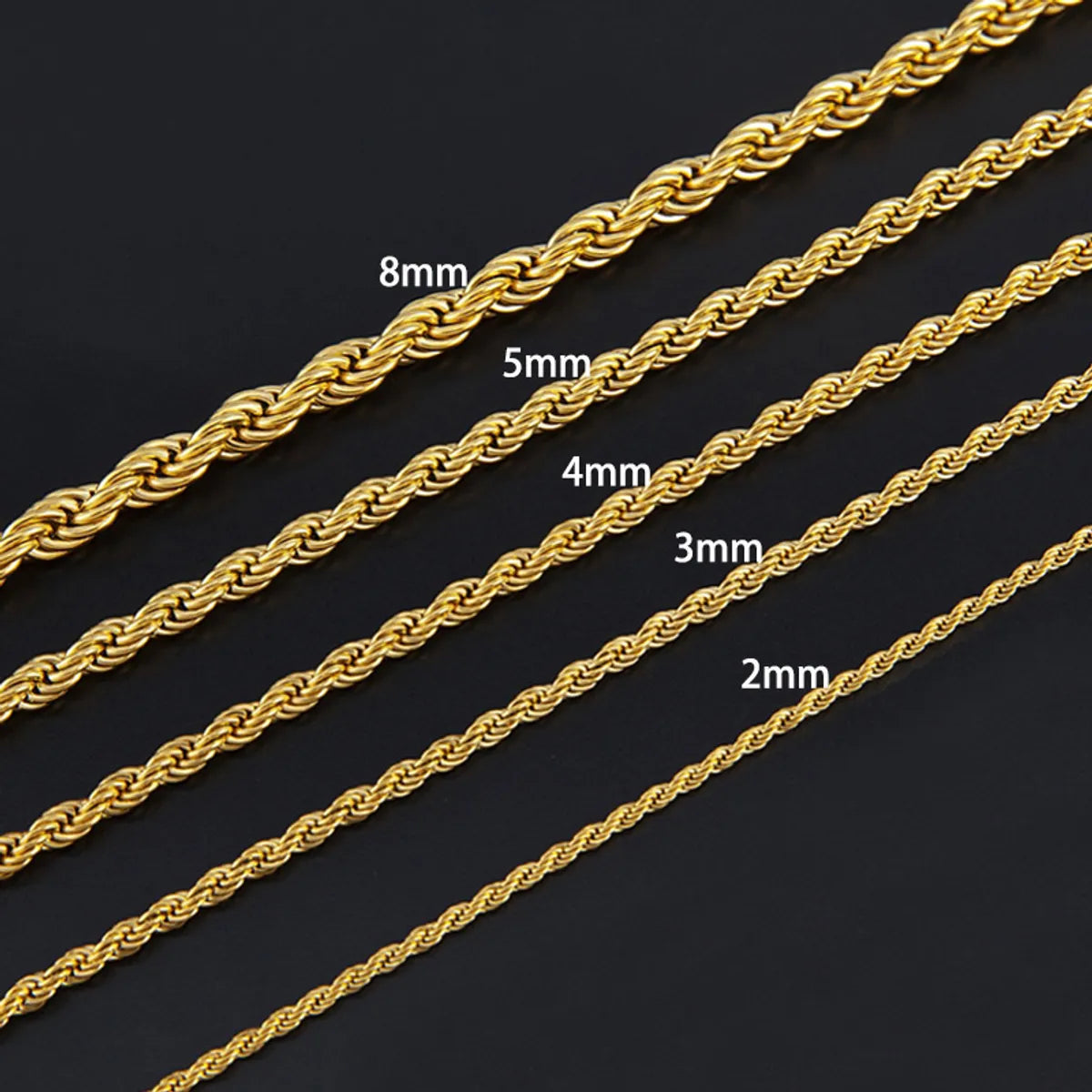 Hip-hop Geometric Stainless Steel Titanium Steel Chain 18k Gold Plated Necklace