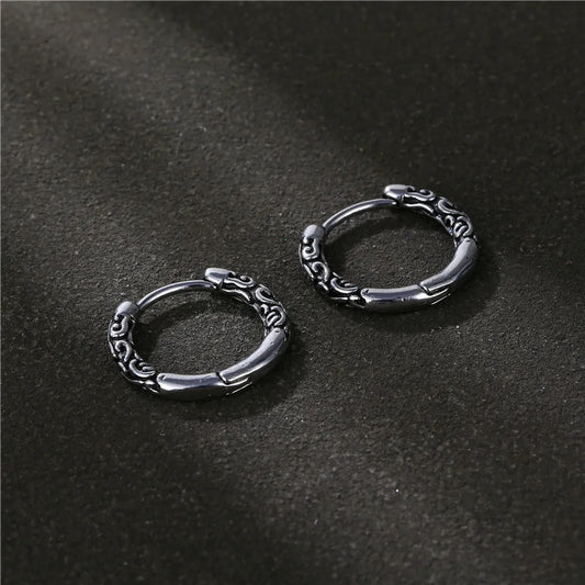 1 Piece Hip-Hop Geometric Titanium Steel Plating Men'S Earrings