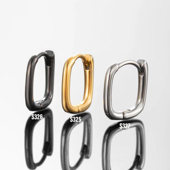 1 Piece Hip-Hop Retro Classic Style Geometric Solid Color 316 Stainless Steel  Earrings