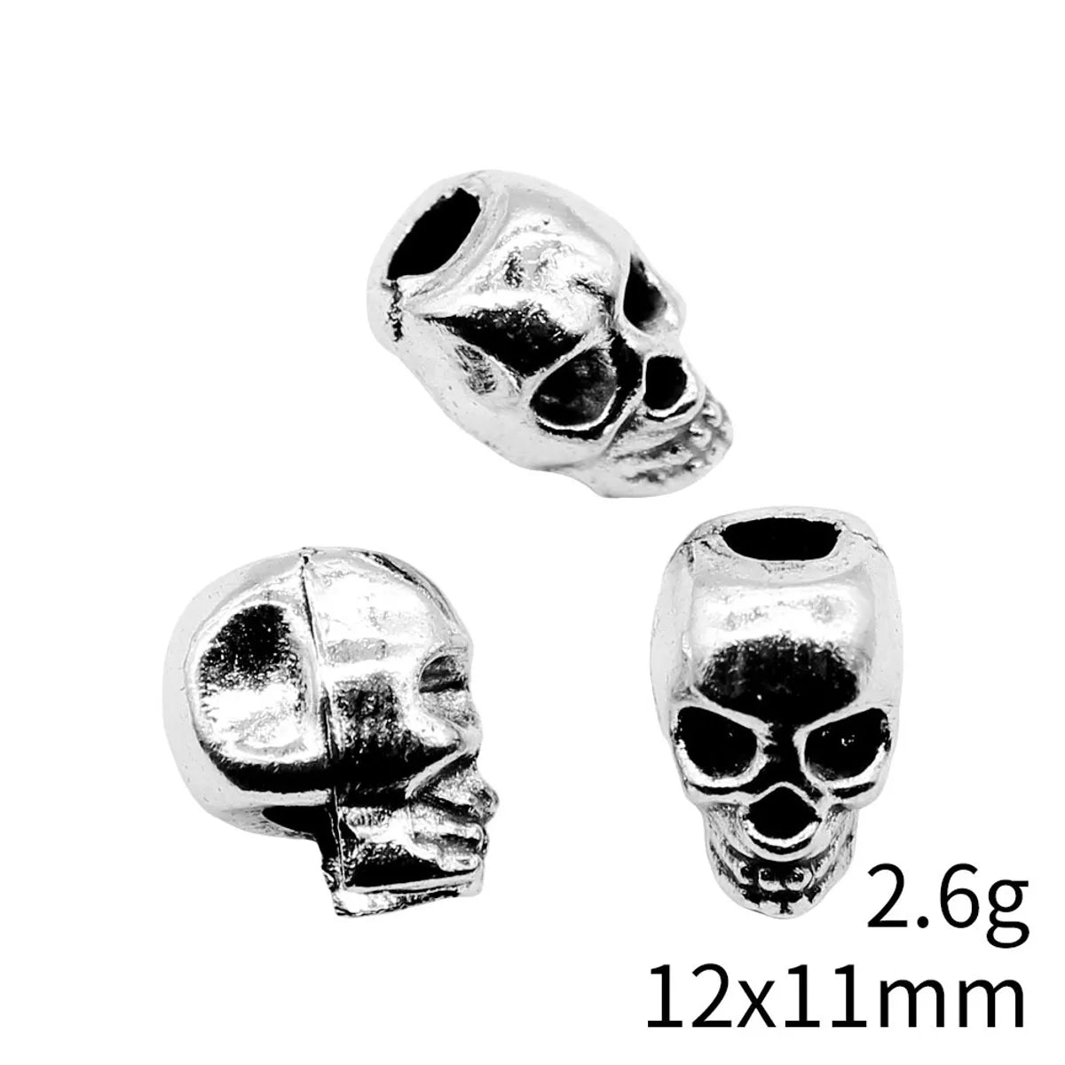 1 Piece Hip-Hop Retro Skull Alloy Plating Beads Jewelry Accessories