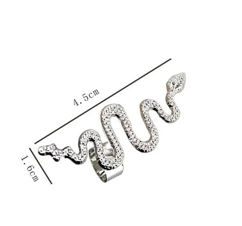 1 Piece Hip-Hop Retro Snake Plating Alloy Ear Cuffs