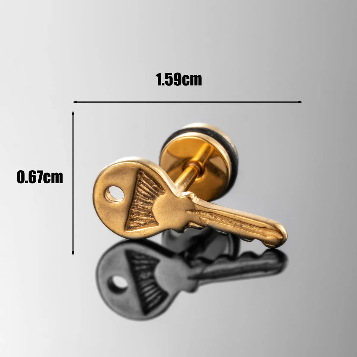 1 Piece Hip-Hop Rock Cool Style Scissors Wrench Key 316 Stainless Steel  Ear Studs