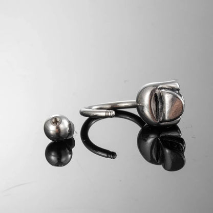 1 Piece Hip-Hop Rock Cool Style Skull 316 Stainless Steel  Ear Studs