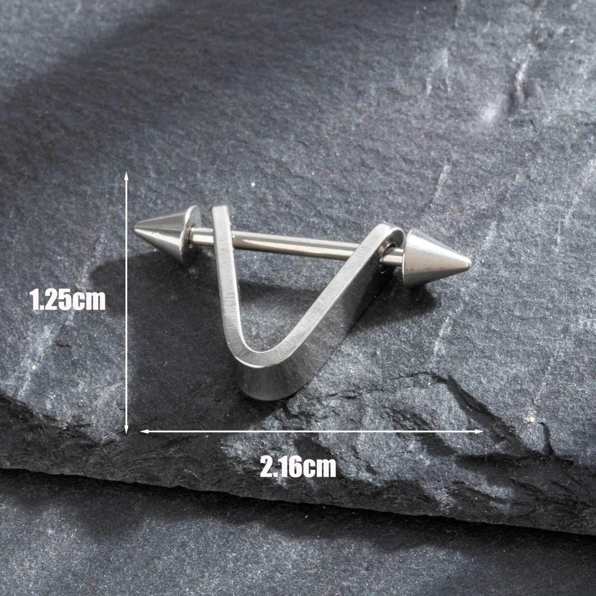 1 Piece Hip-Hop Simple Style Cool Style Triangle 316 Stainless Steel  Earrings