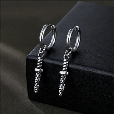 1 Piece Hip-Hop Solid Color Stainless Steel Plating Men'S Earrings