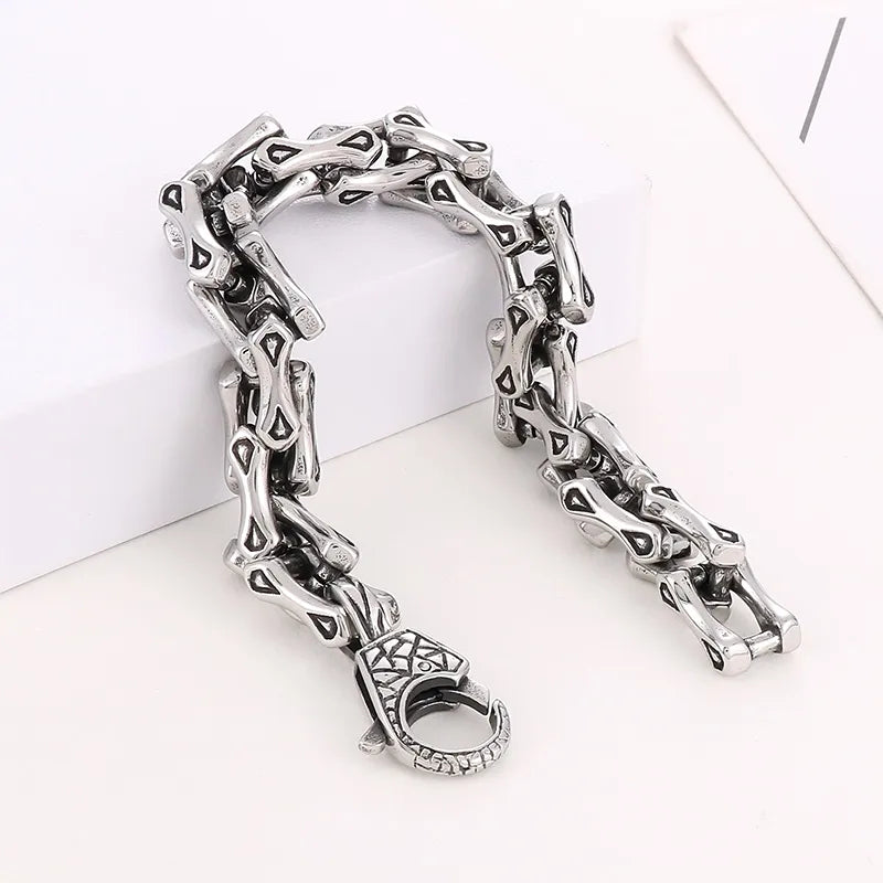 1 Piece Hip-Hop Splicing Titanium Steel Bracelets