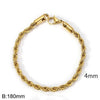 1 Piece Hip-Hop Twist Stainless Steel Plating Bracelets