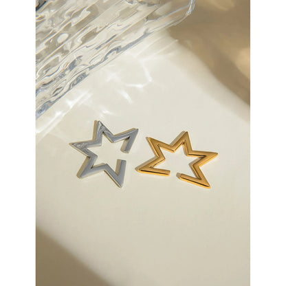 1 Piece IG Style Casual Star 304 Stainless Steel 18K Gold Plated Ear Cuffs