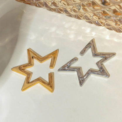 1 Piece IG Style Casual Star 304 Stainless Steel 18K Gold Plated Ear Cuffs