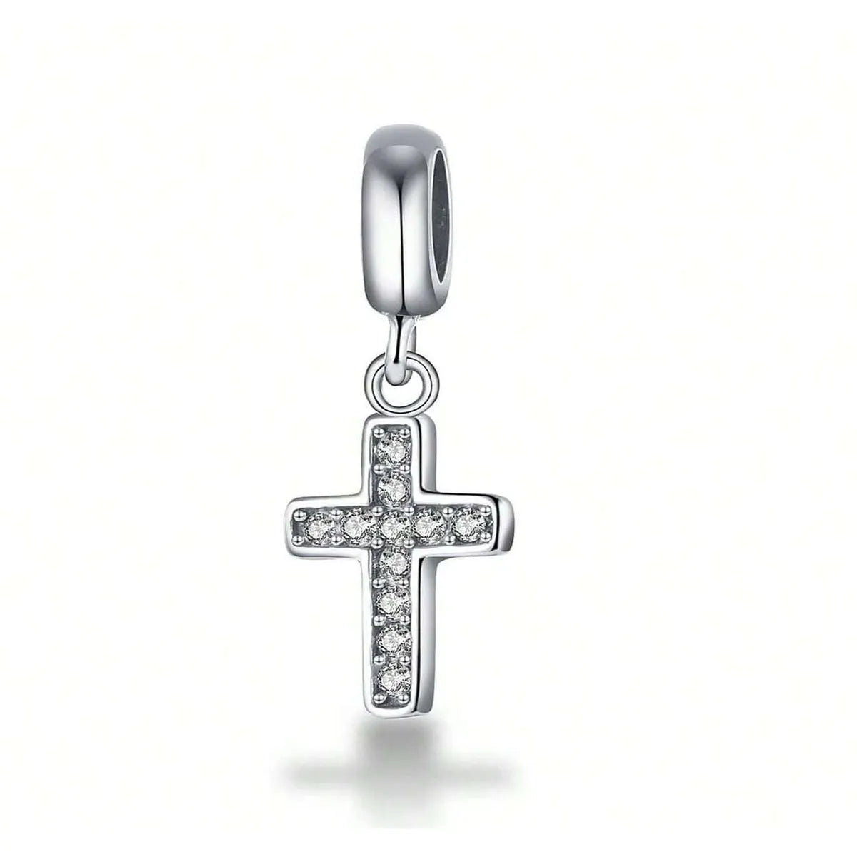 1 Piece Ig Style Elegant Cross Sterling Silver Plating Inlay Pendant Jewelry Accessories