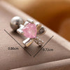 1 Piece IG Style French Style Geometric Heart Shape Butterfly Hollow Out Inlay Copper Zircon Ear Studs