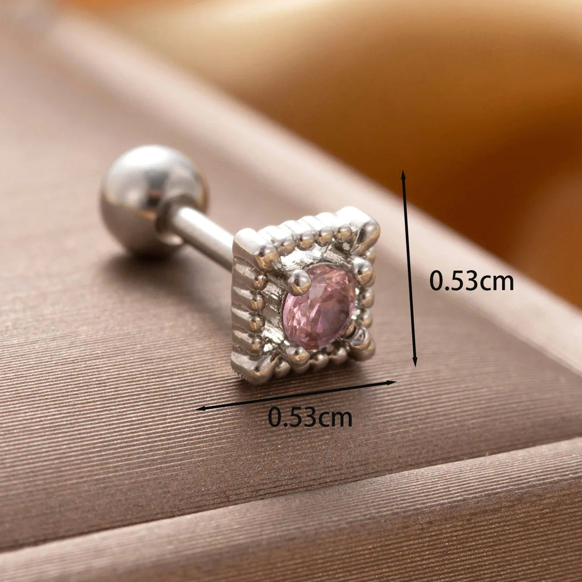 1 Piece IG Style French Style Simple Style Geometric Moon Heart Shape Hollow Out Inlay Copper Zircon Drop Earrings Ear Studs