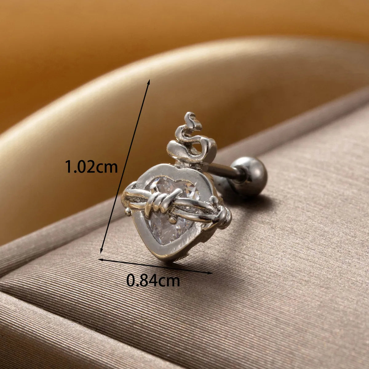 1 Piece Ig Style French Style Simple Style Round Heart Shape Wings Inlay Copper Zircon Drop Earrings Earrings Ear Studs