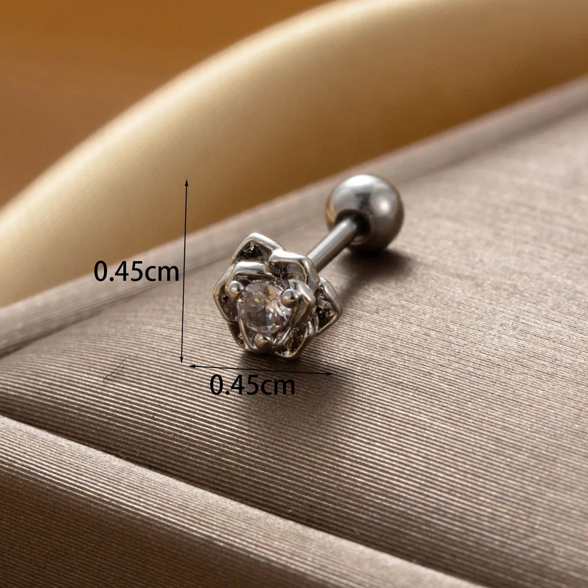 1 Piece Ig Style French Style Simple Style Round Water Droplets Flower Inlay Copper Zircon Drop Earrings Earrings Ear Studs