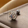1 Piece IG Style French Style Simple Style Star Moon Flower Hollow Out Inlay Copper Zircon Drop Earrings Earrings Ear Studs