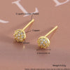1 Piece IG Style Luxurious Simple Style Geometric Fish Tail Inlay Copper Zircon 18K Gold Plated Gold Plated Ear Studs