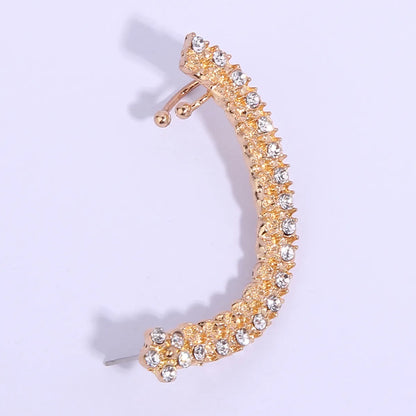 1 Piece Ig Style Simple Style Geometric Plating Inlay Alloy Rhinestones 14k Gold Plated Ear Cuffs