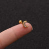 1 Piece IG Style Star Moon Inlay 304 Stainless Steel Zircon 14K Gold Plated Ear Studs