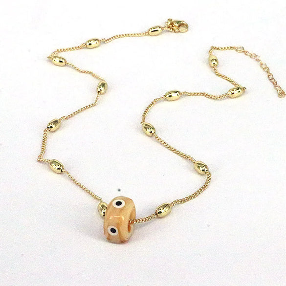 1 Piece Ins Style Eye Copper Plating Necklace