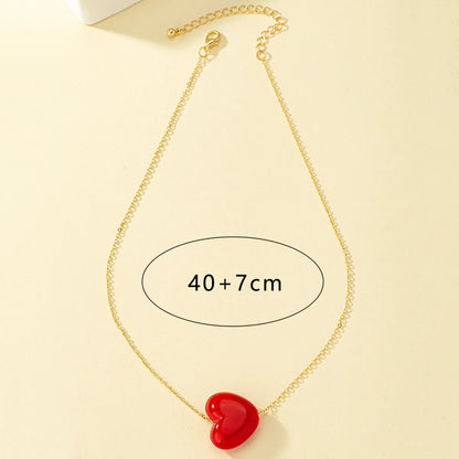 1 Piece Ins Style Heart Shape Alloy Plating Women's Pendant Necklace