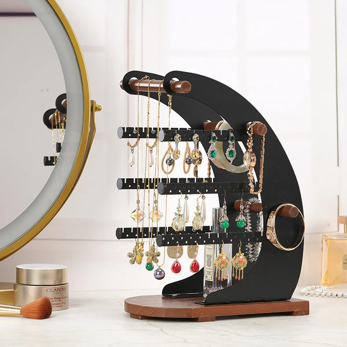 1 Piece Iron Simple Style Classic Style Solid Color Jewelry Rack