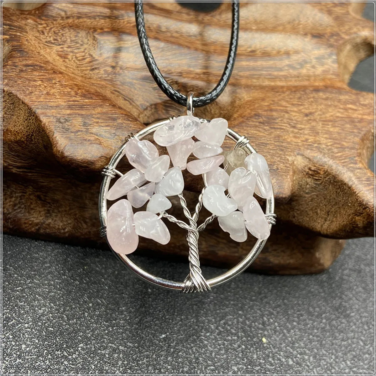 1 Piece Korean Style Tree Natural Stone Plating Necklace