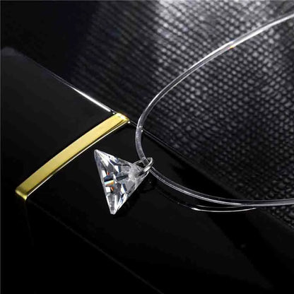 1 Piece Lady Geometric Star Heart Shape Alloy Rhinestone Women'S Pendant Necklace