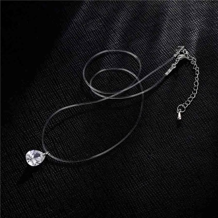 1 Piece Lady Geometric Star Heart Shape Alloy Rhinestone Women'S Pendant Necklace