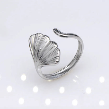 1 Piece Lady Geometric Titanium Steel Plating Open Ring