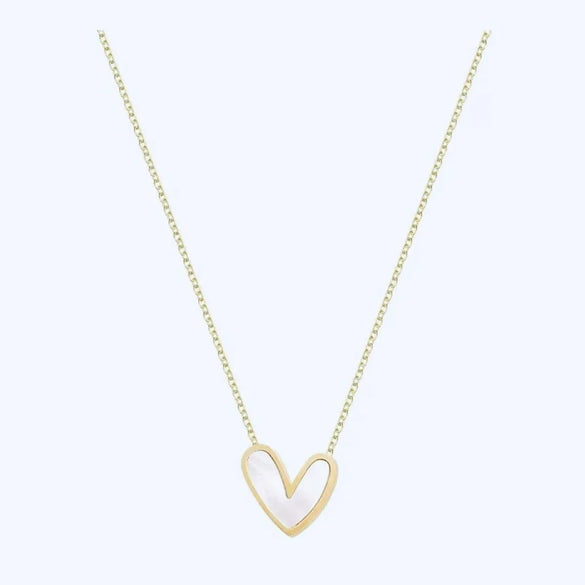 1 Piece Lady Heart Shape Titanium Steel Plating Pendant Necklace