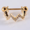 1 Piece Ear Cartilage Rings & Studs Lady Leaves Heart Shape 304 Stainless Steel Copper Zircon Inlay Zircon 18K Gold Plated