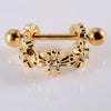 1 Piece Ear Cartilage Rings & Studs Lady Leaves Heart Shape 304 Stainless Steel Copper Zircon Inlay Zircon 18K Gold Plated