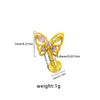 1 Piece Lip Rings Basic Modern Style Classic Style Heart Shape Butterfly Bow Knot 316 Stainless Steel  Copper Plating Inlay Rhinestones Glass Zircon White Gold Plated Lip Rings