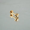 1 Piece Lip Rings Casual Hawaiian Tropical Star Moon 304 Stainless Steel 18K Gold Plated Ear Cartilage Rings & Studs