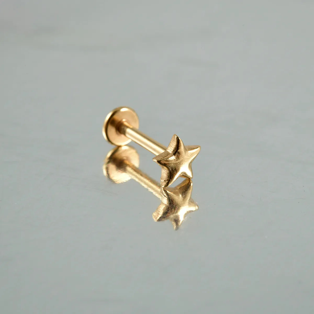 1 Piece Lip Rings Casual Hawaiian Tropical Star Moon 304 Stainless Steel 18K Gold Plated Ear Cartilage Rings & Studs