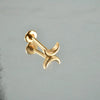 1 Piece Lip Rings Casual Hawaiian Tropical Star Moon 304 Stainless Steel 18K Gold Plated Ear Cartilage Rings & Studs