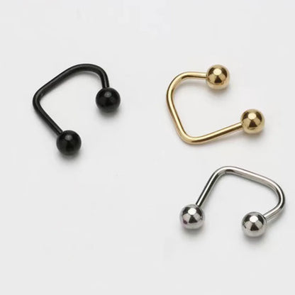 1 Piece Lip Rings Casual Solid Color 304 Stainless Steel Plating 18K Gold Plated Lip Rings