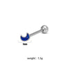 1 Piece Lip Rings Simple Style Classic Style Animal Fruit Snowflake 316 Stainless Steel  Rhinestone Titanium Steel Plating Inlay Rhinestones White Gold Plated Tongue Rings