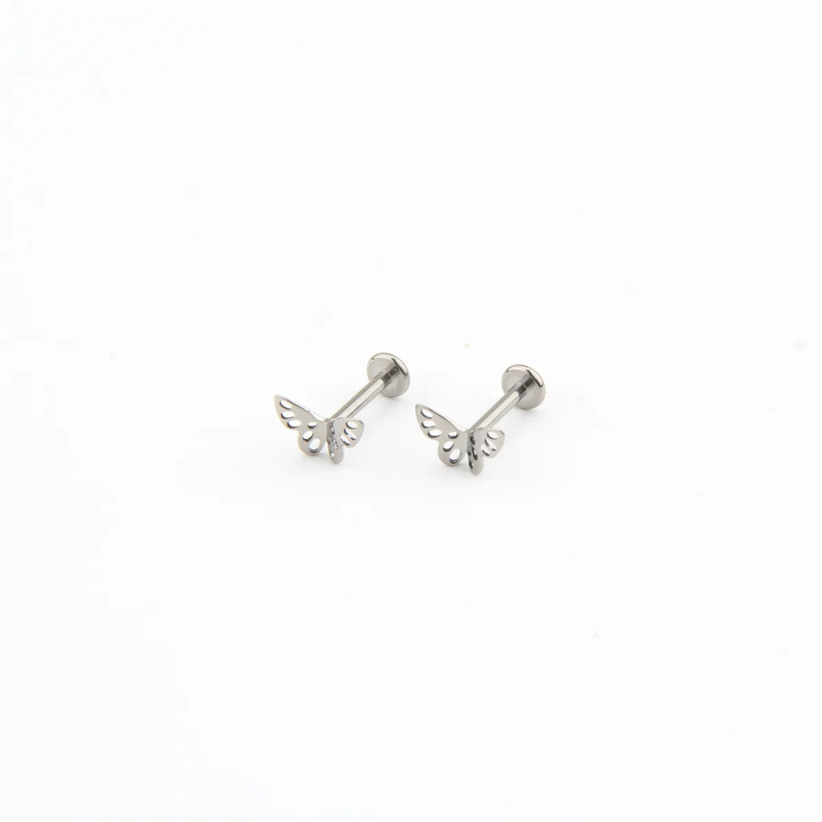 1 Piece Lip Rings Simple Style Classic Style Butterfly Pure Titanium Lip Rings