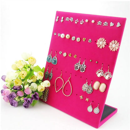 1 Piece Mixed Materials Flannel Casual Simple Style Solid Color Jewelry Rack