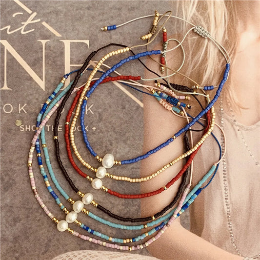 Modern Style Geometric Mixed Materials Wholesale Bracelets