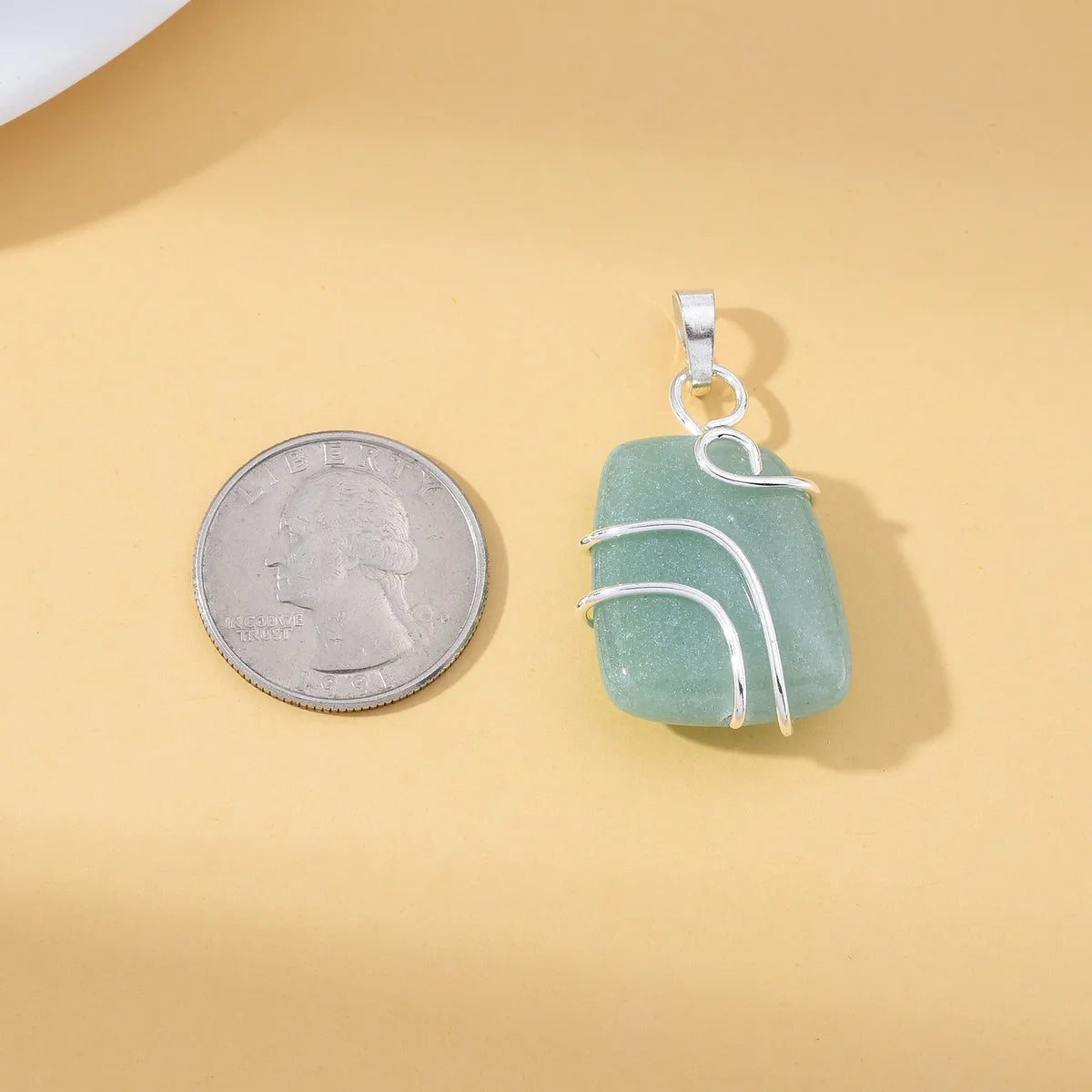 1 Piece Natural Stone Copper Agate Opal Solid Color Pendant