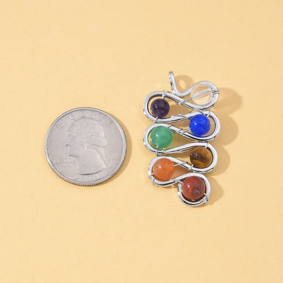 1 Piece Natural Stone Copper Agate Snake Pendant