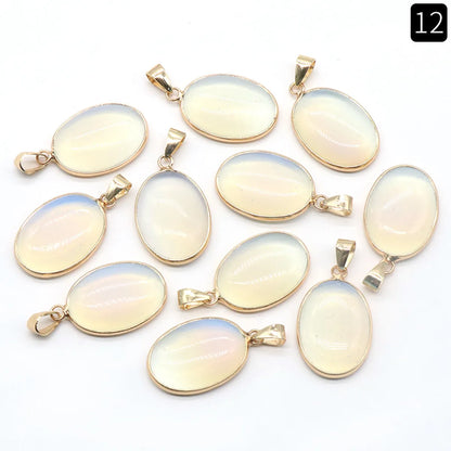 1 Piece Natural Stone Gem Pendant