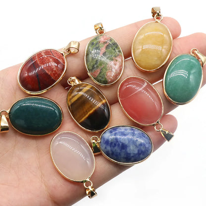 1 Piece Natural Stone Gem Pendant