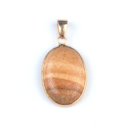 1 Piece Natural Stone Gem Pendant