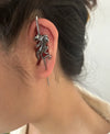 1 Piece Nordic Style Gothic Hip-Hop Animal Snake Bat Asymmetrical Polishing Three-Dimensional 316L Stainless Steel  Ear Cuffs