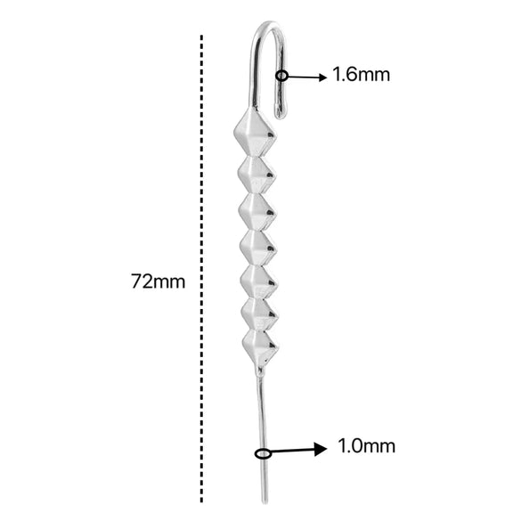 1 Piece Nordic Style Gothic Hip-Hop Animal Snake Bat Asymmetrical Polishing Three-Dimensional 316L Stainless Steel  Ear Cuffs
