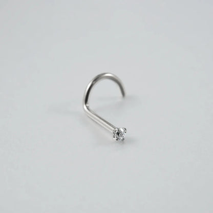 1 Piece Nose Rings & Studs Casual Hawaiian Tropical Geometric G23 Titanium Inlay Zircon Nose Rings & Studs