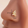 1 Piece Nose Rings & Studs Casual Simple Style Classic Style Flower Butterfly Bow Knot 316L Stainless Steel  Copper Inlay Zircon Nose Rings & Studs